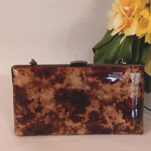 Angelina Patent Convertable Floral Bag